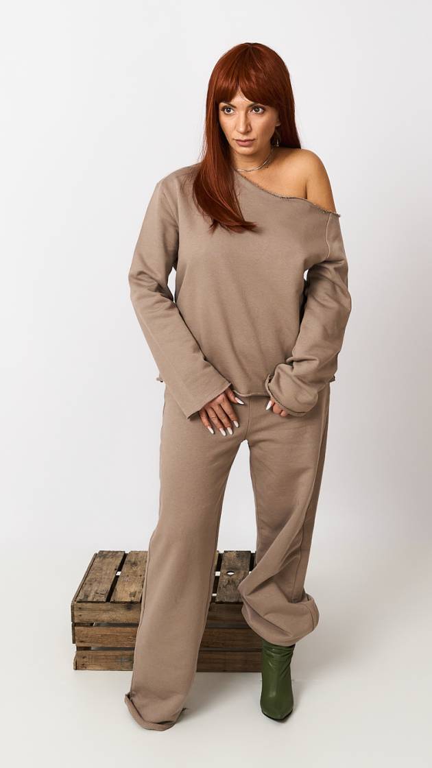 Lounge Pants - pantaloni damă bumbac cu talie elastică