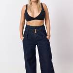 Belt Jeans High Waist Fit - blugi damă talie înaltă cu curea integrată