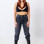 Slouchy Black Jeans - blugi negri damă talie înaltă croială relaxată