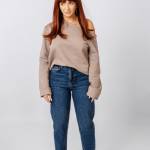 Slouchy Blue Jeans - blugi albaștri damă talie înaltă croială relaxată